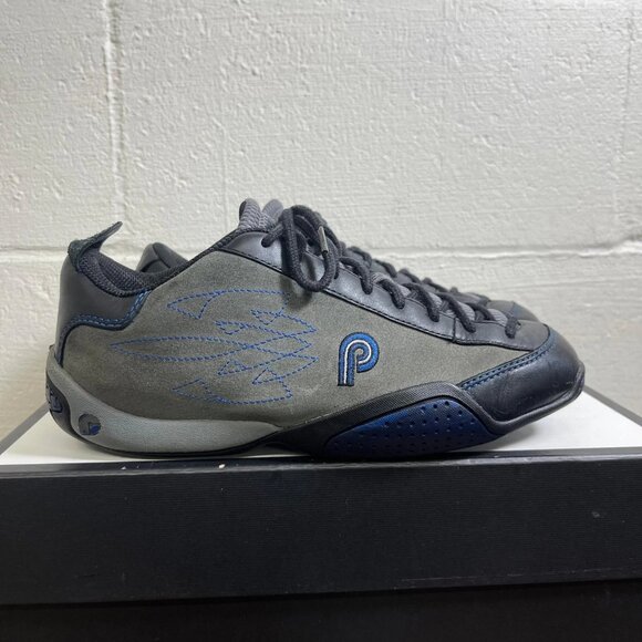 Piloti Thirty Two Driving Shoes Grey Black Suede Leather Sneakers Men's 8.5 US - Picture 3 of 13